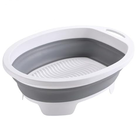 Jiuvaso Lavatoio per lavanderia, vasca pieghevole per bagno, esterno, casa, lavanderia, uso domestico, Grigio