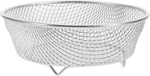 jojofuny Support Panier Friteuse Air Fryer Rond Acier Inoxydable Accessoires Friteuse Air pour Suspendre Viande Compatible Four et Gain de Place Vertical