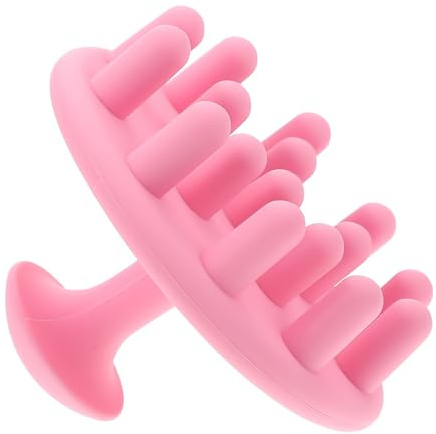 Haarwaschbürste aus Silikon, 1 Stück, Rosa, Tragbar