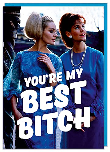 Dean Morris Cards Female Birthday Card - Funny Birthday Card - Humour - Best Friends - You're my best bitch