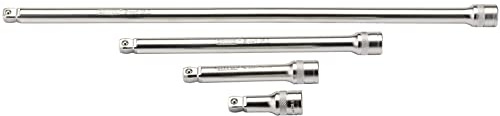 Draper 16770 1/2 Square Drive Wobble Micro Satin Chrome Extension Bar 4 Piece Set