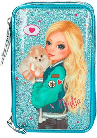 Depesche 8990 - Federtasche 3 fach Top Model Friends, Türkis