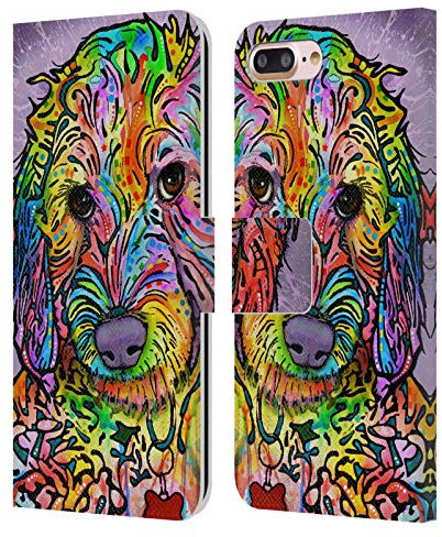 Head Case Designs Licenza Ufficiale Dean Russo Tenero Barboncino Cani 3 Custodia Portafoglio in Pelle Compatibile con Apple iPhone 7 Plus/iPhone 8 Plus