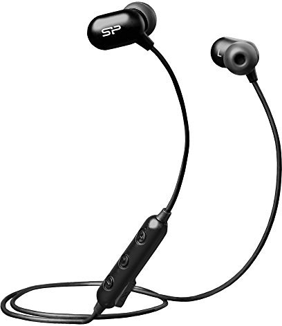 Silicon Power, auricolari in-ear Bluetooth 4.1, aptX stereo con risposta dei bassi caldi, auricolari wireless con microfono, IP64 a prova di sudore (fino a 8 ore di riproduzione, cancellazione del