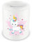 Samunshi® Kinder Spardose mit dem Motiv Süßes Baby Einhorn - Jungen und Mädchen Sparschwein Sparbüchse weiß