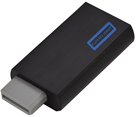 Adaptateur de conversion Wii vers HDMI pour Full HD, adaptateur Wii HDMI avec sortie 3,5 mm, aucune perte de transmission, prise en charge de tous les modes d'affichage Wii NTSC 480i 480p, PAL 576i