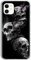 Halloween HandyHülle Kompatibel mit Apple iPhone 11 Hülle Transparent [Stoßfest] Weiche Silikon [Kratzfest] TPU Bumper Ultra Dünn Totenkopfes Blume Muster Durchsichtige Schutzhülle (iPhone 11, 5)