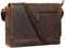 Hodalump Echt-Leder Laptoptasche • Aktentasche für Damen und Herren • Perfekt geeignet für Uni, Büro & Arbeit • Farbe: Braun