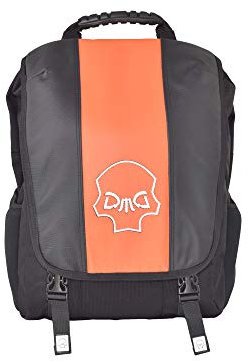 DEEMEED Motorrad-Rucksack für Laptop bis 15 Zoll, aus italienischem Leder, wasserdicht, Brieftasche, Laptoptasche, mit reflektierenden Elementen Gr. One size, Orange