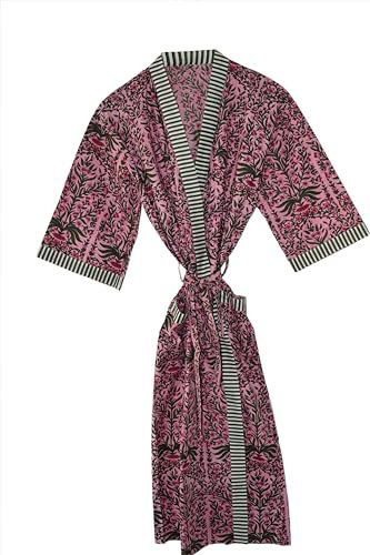 RAJBHOOMI HANDICRAFTS Vestaglia, rosa, XXL