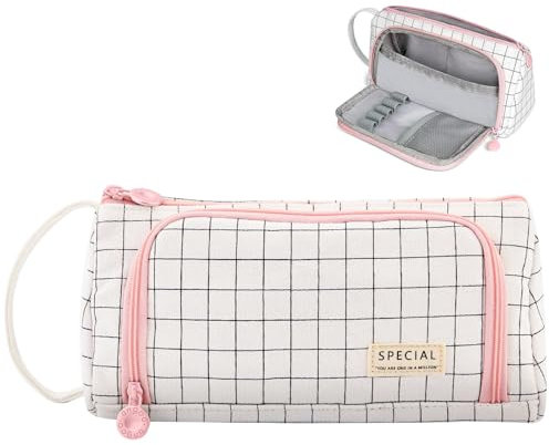 Federmäppchen Federtaschen,Große Kapazität Mäppchen,3 Fächer Pencil Cases,Mäppchen Mädchen Teenager,Etui Stifte, Langlebig Bleistift Beutel,Bleistifttasche für Schule & Büro