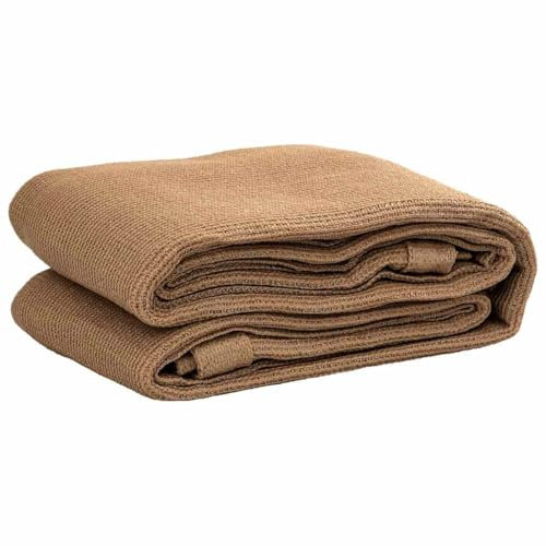 vidaXL Outdoor Tent Carpet, 400x500 cm, Taupe HDPE Patio Ground Sheet, Camping Accessory with Integrated Eyelets, Water-Permeable