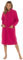 Undercover Damen-Bademantel mit Reißverschluss, weiches Fleece, mit Satinbesatz, Größe 38-54, Rosa, Lila, Blau, Flieder und Rosa, Wein (Kollar), 22-24