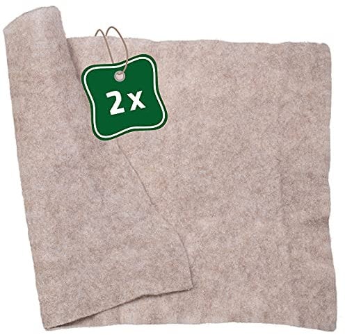 Gardigo® Schneckenschutz Vlies - 2er Set I Winterschutz Pflanzen I 80 x 60 cm I Biologisch Abbaubar I Natürliche Schneckenabwehr für den Garten I 100% Schafschurwolle I Filzmatte aus Schafwolle