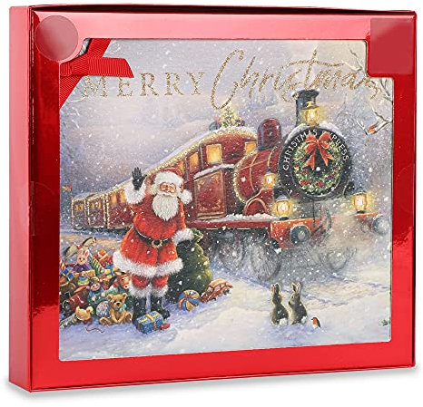 Clintons: Traditioneller Weihnachtsmann und Zug, 10 Stück, 1 Design