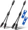 MMOBIEL 2x Conectores de panel solar Y-Branch Adaptador paralelo Cable Plug and Play 30 cm / 1 pie Inc. 2 llaves inglesas para conectores solares