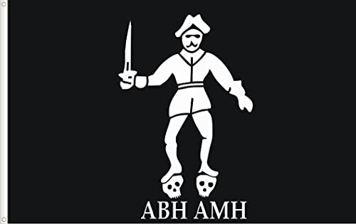 BANDERA PIRATA BARTHOLOMEW ROBERTS. CALIDAD RASO ESTANDAR. TAMAÑO 150X90
