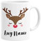 Daytripper Personalised Christmas Mug, Custom Name, Hot Chocolate Cup for Girls and Boys, Rudolph, Reindeer, Xmas Eve Gift