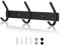Qiannhee Hakenleiste Kleiderhaken 30CM bis 30KG Garderobenhaken mit 3 Haken Kleiderhaken Schwarz Matt Garderobenleiste Edelstahl SUS304 Hakenleiste für Badezimmer Küche Wohnzimmer Jacken Handtaschen