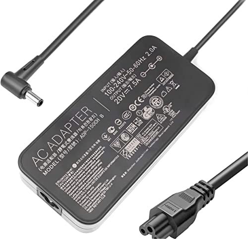 20V 7.5A 150W 6.0 * 3.7mm AC Adapter Kompatibel für Asus ADP-150CH B ROG Strix G531 ROG G531 FX95D VX60G FA506 FA706 FX505DT G531GT-BQ012T G531GT-BQ020T TUF FX505DT-BQ035
