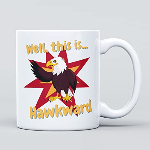 Panther Print Well, This is... Hawkward Animal Hawk Large Heavy Duty Ceramic Novelty Funny Coffee Mug, Cup for Men & Women – Gift for Birthday, Leaving, Teacher, Christmas - Work Colleague Boss