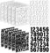 12 Blätter 500 Stück Buchstaben Aufbügeln und Zahlen, 2 Zoll Eisen auf Vinyl-Buchstabe für Kleidung, Hitzeübertragungs-Buchstaben mit PU-Alphabet, Aufbügelbare Buchstaben für Textilien