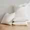 MIULEE 4er Set Kissenbezug Dekorative Kissenbezüge Kordsamt Boho Sofakissen Dekokissen Zierkissen Couchkissen Deko Bezug für Sofa Couch Wohnzimmer Schlafzimmer Büro 50x50 cm Weiß