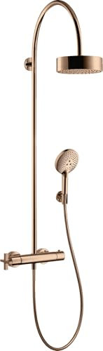 Hansgrohe Axor Starck ShowerSolutions Tubo de ducha con termostato y regadera 180 1jet, Color: Oro rojo pulido