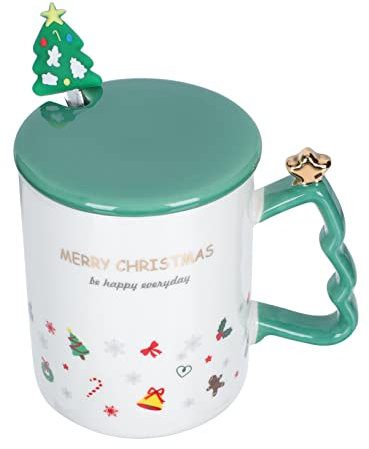 Alipis 1 Satz Weihnachtsbecher Weihnachtsfeierzubehör Weihnachtskaffeetasse Mit Deckel Tasse Mit Heißem Wasser Café-teetasse Trinkbecher Strumpffüller Pack Keramik Multifunktion Liebhaber