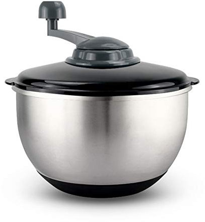 YZJSSL Centrifuga per Insalata in Acciaio Inox Eccellente Insalata Secca Pronta da Servire di Grande capacità Design Innovativo con Griglia Ad Acqua Efficiente E Facile-Silver||B