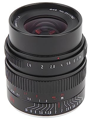 24 Mm F1,4 Manueller Fokus APS C Weitwinkel-Festbrennweitenobjektiv für Fujifilm XT5 XS20 XS10 XT4 XE7, Manuelles Fokusobjektiv für Fujifilm, FX-Mount, Weitwinkelobjektiv mit