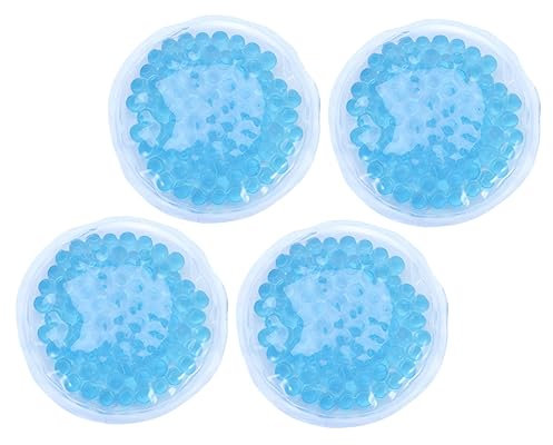 INOOMP 4 Stück Kühlakkus Stillkissen Heiße Brust Kalte Brust Heiße Brust Eisbeutel 8 Cm Runde Blaue Brustpflegepackung