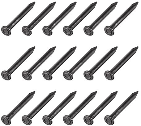 METALLIXITY Pared Cemento Clavos (2,3x25 mm) 200 Uds, Carbón Acero Herrajes Clavos - para Casa Mantenimiento Bricolaje Carpintería, Negro