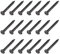 METALLIXITY Mur Ciment Clou (2.3x25mm) 200pcs, Carbone Acier Quincaillerie Ongles - pour Maison Entretien DIY Travail Bois, Noir