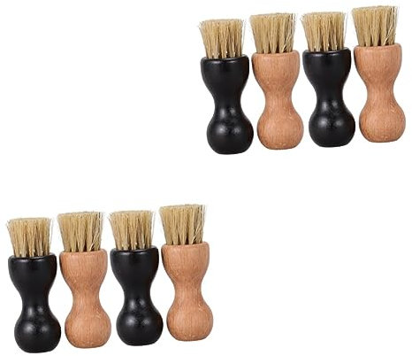 Holibanna 8 Stück Reinigungsbürste Schuhbürste Schuhreinigungsbürste Stiefelreiniger Bürste Politur-Applikatorbürste Wildleder-Schuhbürste Schuhpolierbürste Bambus Sportschuhe