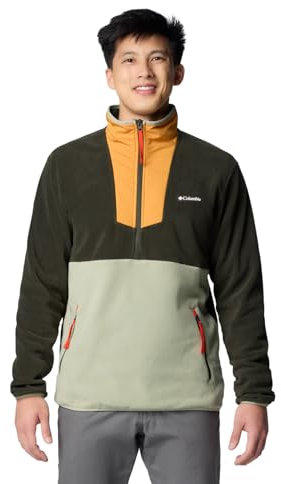 Columbia Sequoia Grove Herren-Fleece, halber Reißverschluss, Grünlandschaft/Sonnenstein/Safari/Spicy Pull, S