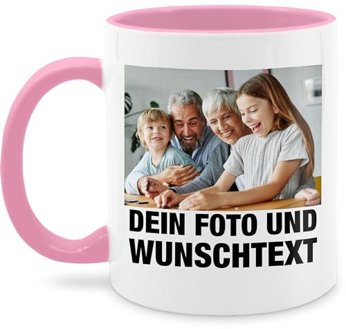 Tasse Tassen 325ml - Mit Foto I Eigenem Bild I Text I Name I Wunschtext - 325 ml - Rosa - mug with photo fototasse selbst drucken fotos glühweintassen personalisierte teetasse bildtasse