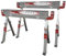 LUMBER JACK Saw Horse Twin Pack Folding Saw Horse, Supports up to 1180kg, Heavy-Duty, Adjustable Legs, Built-in Work Table, Carry Handle, Non-Slip Pivoting Rubber Feet