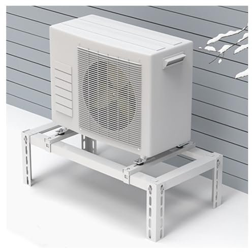 Soporte De Suelo Resistente Para Aire Acondicionado Split, Base De Condensador, Mini Split AC Soporte Para 9,000-24,000 BTU, Soporta Hasta 400 Lbs, Ajustable ( Color : White , Tamaño : 80*45*60cm )