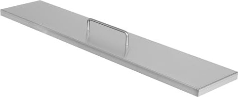 Moritz Coperchio per bruciatore in acciaio inox da 120 cm, 6 l, doppia parete, copertura in acciaio inox per bruciatore da incasso, braciere da giardino