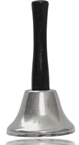 Cloche de Père Noël Cloche de Table Cloche de Main de Noël - Accessoire pour Costume de Père Noël, Costume de Père Noël - Argent