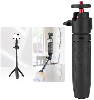 LICHIFIT Trípode extensible para selfie DJI Osmo Pocket de 3 bolsillos de longitud de cámara de extensión ajustable con cardán giratorio para Insta360 ONE X3/X2 Soporte de montaje de cámara de acción