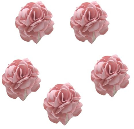 PTILSERY 6 Stück Stoffringe mit Blumenmuster, Serviettenringe mit Taschentuchschnalle, strukturierter Stoff für Taschentücher