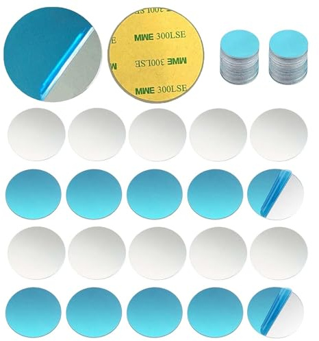 100 Stück 20×0,3 MM Metallplättchen Selbstklebend, Metallplatte für Magnete | Haftgrund für Magnete, Metallplättchen, Selbstklebend für Magnetischen Telefonhalter