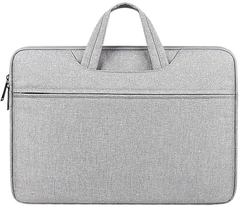 Générique Laptop Sleeve Bag, Computer Briefcase, Water Resistant Computer Case Bag, Laptop Tote for Men and Women, Lightweight Laptop Tote Bag Fits 14.1-15.4 Inches Oxford Cloth for Men Women, grigio,