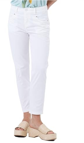 Miracle of Denim M.O.D MOD, Rita Regular Fit, Damen Jeans Popeline Stretch Soft White W 30 L 28