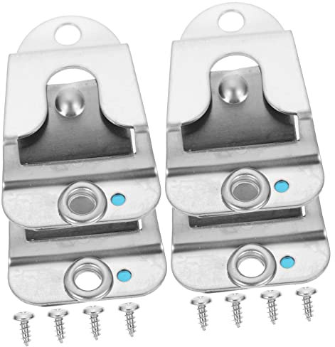 WESIEVYA 4pcs Microphone Hook Holders for Handheld Mic Metal Mounting Clip Screws for Recording Sessions Live Performances