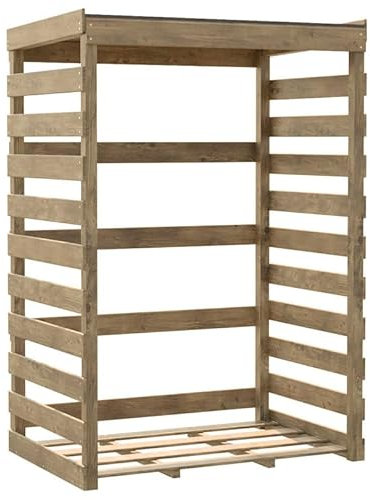CERLAND Abri bûches en Bois Columbus L - 173 x 120 x 82,1 cm