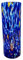 MurArt Vase de Murano ALT. 24 CM Collection Tower en verre soufflé à la main en fabrication artisanale Made in Italy (bleu, vase)