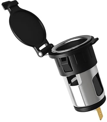 12-24V 120W Cigarette Lighter Female Socket Plug Waterproof Car Cigarette Lighter with Dustproof Cover Outlet Part Car Supplies for Motorcycle Cars Tractor Boats Truck